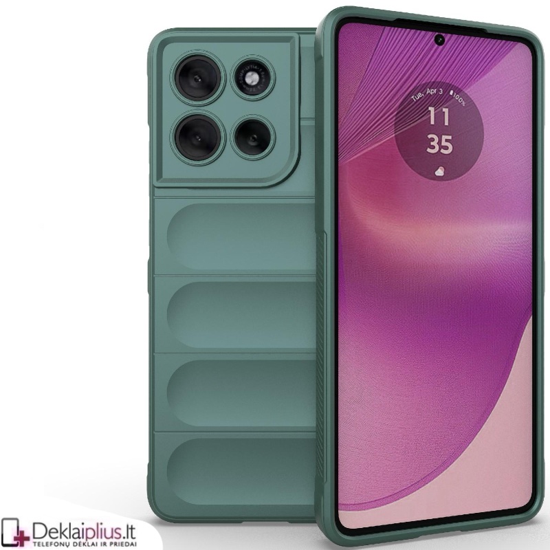 Magic Shield guminis dėklas - žalias (Motorola Moto G86 5G) Magic Shield guminis dėklas - žalias (Motorola Moto G86 5G)
